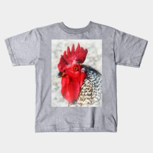 Chickens - Portrait of a Rooster Kids T-Shirt